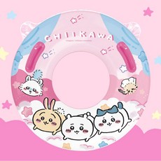 유아상점 물놀이튜브 모음 휴가용품 워터파크 해수욕장 필수품 힙한아이템, 치이카와 손잡이튜브70cm, 1개