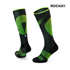 로케이 러닝양말 비고르 기능성 물집방지 압박 양말 런닝 아치 서포트, 블랙라임, 1개