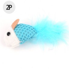 귀여운 쥐 모양 고양이 장난감 2P 2개입