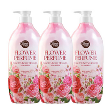 퍼퓸 플라워 바디워시 핑크로즈, 900g, 3개