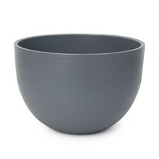 원형플리츠 세라믹스타일 인테리어 거실 플라스틱화분, 그레이, 1개