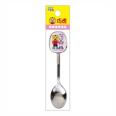 兒童造型湯匙 304不鏽鋼卡通湯匙 巧虎/佩佩豬/麵包超人 兒童餐具, 1個, 巧虎(粉色), 粉色, 湯匙