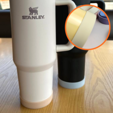 스탠리 스타벅스 호환 실리콘 미끄럼방지 바닥 보호 바텀 커버, 크림(30oz), 1개