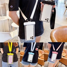 [2개묶음] 방수팩 핸드폰 휴대폰 터치 수영장 방수케이스 물놀이 핸드폰방수팩 hs0*09705qf, 본상품선택, 1, 와이드스트랩 블루