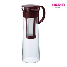 하리오 커피메이커(핸드드립) 저온숙성 내열유리 잡기쉬운 슬림스타일 종이필터가 필요없는 핸드드립, 브라운MCPN-14CBR(1000ML), 1개