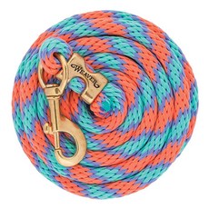 Weaver Leather 폴리 리드 로프 코랄/라벤더/민트 1.6cm x 3m, Weaver Leather 폴리 리드 로프, 코랄/라벤