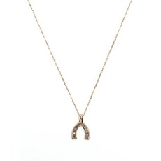 아디나레이터 위시본 14K 옐로 골드 다이아몬드 네크리스