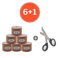 스포츠 테이프 가위 키네시올로지 테이핑 근육 머슬 헬스 발목 무릎 어깨 손목, 6개