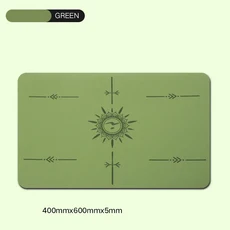 미니 플랫 지원 매트 미끄럼 폴리우레탄 고무 요가 40X60CM 반전 균형 피트니스 두께 5mm, 01 Green
