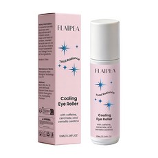 FLATPEA 冰涼眼部滾珠 含咖啡因、神經醯胺、積雪草, 1個, 內銷售，購買等同默認免責申明 ）,10ml