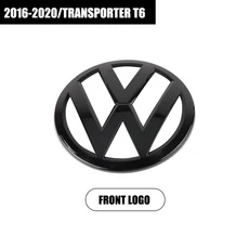 폭스 바겐 VW Transporter T6 2016 자동차 오리지널 프론트 그릴 배지 커버 트렁크 리드 스티커 1/2Pcs, 01 1PCS Front BK, 01 16-20 Transporter T6