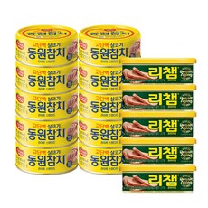 [동원] 라이트스탠다드참치 85g 10캔 + 리챔 120g 5캔, 1세트, 상세 설명 참조