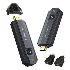 Lemorele 50 미터 무선 HDMI 송신기 수신기 동글 키트 익스텐더 1080P 무선 hdmi 송수신기, TX and RX, 1개 TX and RX, 1개