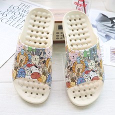 물빠짐 욕실화 미끄럼방지 그림 욕실화 러브하우스, 동물, 1개