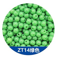 비즈 유리 주얼리 매력 둥근 액세서리 재료 목걸이 4m, ZT14 그린 20g 약 140 캡슐