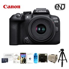 [캐논정품] EOS R10 18-45 Kit 미러리스 카메라+삼성 메모리 512GB+7종 풀패키지 / ENJ