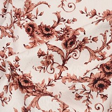 CRT 083 탐나요 자카드 꽃무늬 스판 원단 로즈 패턴 패브릭 팬츠 자켓 천, 1개, 연오렌지