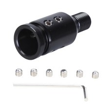 비나사형 시프터에 호환되는 범용 알루미늄 시프트 노브 어댑터 12x1.25mm, 1개, Black