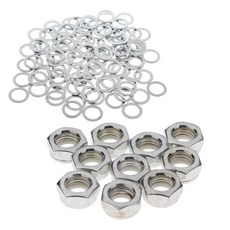 10pcs 스케이트 보드 트럭 휠 액슬 장착 나사 너트 +, 실버, 스틸, 1개