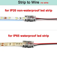 방수 LED 스트립 커넥터 LED 스트립 라이트 WS2811 WS2812B 스트립용 LED 터미널 커넥터 2 핀 3 핀 4, 01 LED Strip to Wire, 01 5pcs, 15 3pin 10mm IP20, 1개