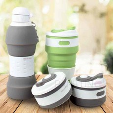 실리콘물통 휴대용물통 사무실물통 여행물통 소풍물통 소풍물병, 텀블러 350ml, 텀블러 350ml