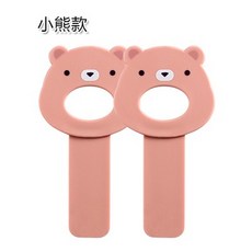 馬桶掀蓋器 馬桶提蓋器 避免接觸細菌 輕鬆安裝, 粉色 小熊款【2個裝】