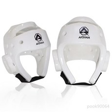 【清爽透氣】兒童成人全套帶帽子 空手道護具 訓練運動護具 跆拳道護頭頭盔 護具, 白色,L, 1個
