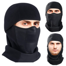 아이앤에이치 NEW 겨울용 넥워머 바라클라바 김서림방지, BLACK, 1개