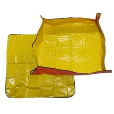 防水園藝換土墊，室內盆栽種植清潔墊，可折疊多功能墊，防水防漏好清理, 加厚橘黃款