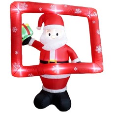 【台灣現貨】180公分聖誕節充氣佈置 聖誕老公公 聖誕老人 企鵝 雪人 麋鹿 聖誕樹 聖誕球 佈置道具 聖誕裝飾, 紅色, 1個