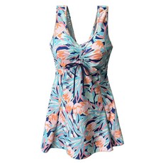 中老年媽媽款泳衣女保守連體裙式遮肚顯瘦泡溫泉加肥加大碼游泳衣, 180/3XL(體重160-180斤)