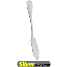 업그레이드 된 스테인레스 스틸 버터 나이프 롱 핸들 치즈 빵 잼 다기능 서양 음식 주방 가제트, 05 Silver-1pc