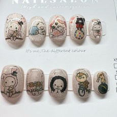 憂傷馬戲團 穿戴甲 XS L 短方圓, 1個, S,透白貓眼