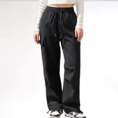 제이지나 여성 바지 조거 카고 팬츠 스판 밴딩