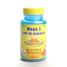 Nature's Life Mega E 400 IU 複合軟膠囊, 1個, 50 件