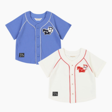 압소바 해피랜드 플레이 베이스볼 셔츠 HZ123308 / 야구장에 입을수 있는 봄 티셔츠