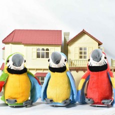 네오라이프 말하는 따라쟁이 앵무새 인형 장난감, 앵무새-그린, 1개