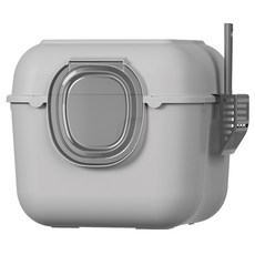 太空貓砂盆 現貨 封閉式貓砂盆 全罩式貓砂盆 防臭 防撥沙 一掀開合 輕鬆清理貓砂, 水泥灰, 1個