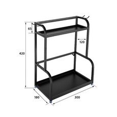 多功能桌上型廚房置物架 不鏽鋼防鏽耐用 檯面整理收納架, 1個, 基礎款