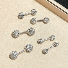 5mm 피어싱 반짝반짝 예쁜 원형 스톤 5mm-1P 볼