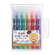 雄獅 WB-902 奶油獅 彩繪白板筆 圓頭筆型 攜帶型, 1個裝, 6色