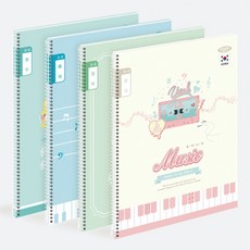 초등음악 스프링 노트 3학년부터 6학년용 학습용 필기노트, 혼합