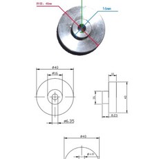 스테퍼 모터 핸드휠내부 구멍 모터용 특수 포지셔닝 핸드휠, 1개, 3. 57-Inner hole 6.35mm