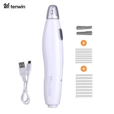 전동지우개 자동 전기 지우개 키트지우개 리필 16개 충전식 연필 원버튼 제어 학교용 문구류, 하얀색