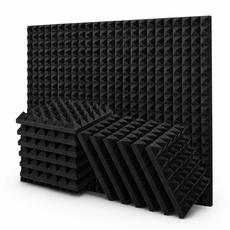 베라스코 붙이는 흡음폼 흡음판 30 x 30cm, 12개, 블랙