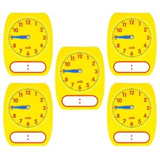 학습 어드밴티지-25615 edx 교육용 쓰기와이프 오프 시계 다이얼 - 5개 세트, 학습 어드밴티지-25615 edx 교육용 쓰기와이프 오