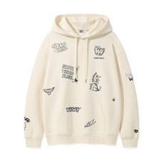 와키윌리 스프레이 그래픽 후드 스웻 크림 220677