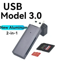 2-in-1 다기능 USB 3.0 카드 리더기마이크로 SD TF메모리카드리더기USB플래시드라이브 카드리더어댑터 PCLa, 02 Alloy 3.0