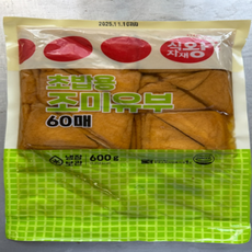 식자재왕 초밥용 조미유부 60매, 4개, 600g