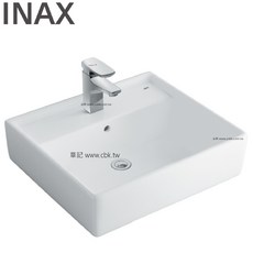 永昕衛廚 日本INAX 檯面式臉盆 50cm 木紋浴櫃 AL-293VFC-TW, 1個, 單臉盆(不含龍頭)